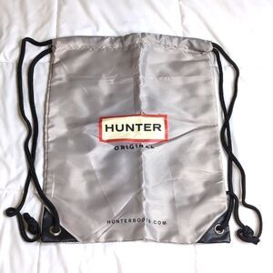 Hunter Boots Silver Drawstring Bag